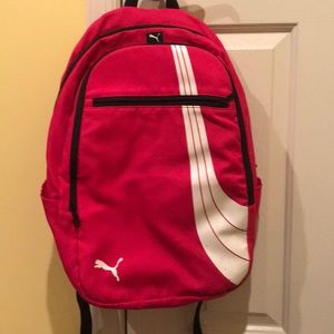 Hot pink Puma backpack
